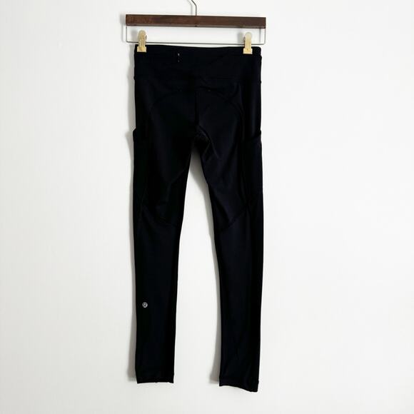 LULULEMON Speed Tight High Rise Mesh Leggings Black 4 - Picture 7 of 12
